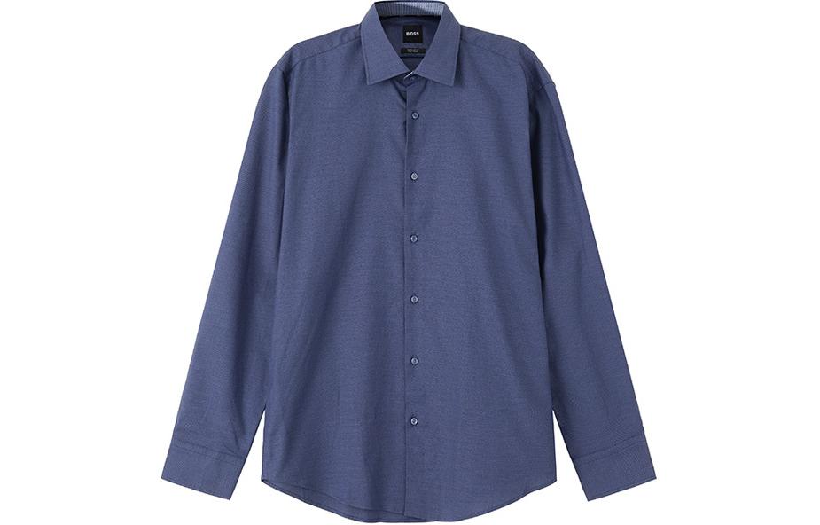 Хлопковая рубашка HUGO BOSS, темно-синяя
Хлопковая рубашка HUGO BOSS, темно-синяя