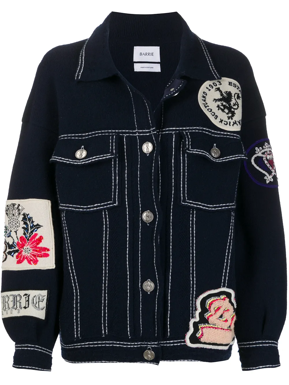 Вязаный жакет с нашивкой Barrie, синий
Вязаный жакет с нашивкой Barrie, синий
