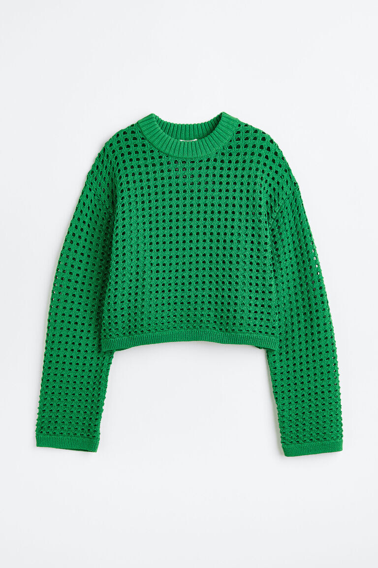 Джемпер вязки pointelle H&M, зеленый
Джемпер вязки pointelle H&M, зеленый
