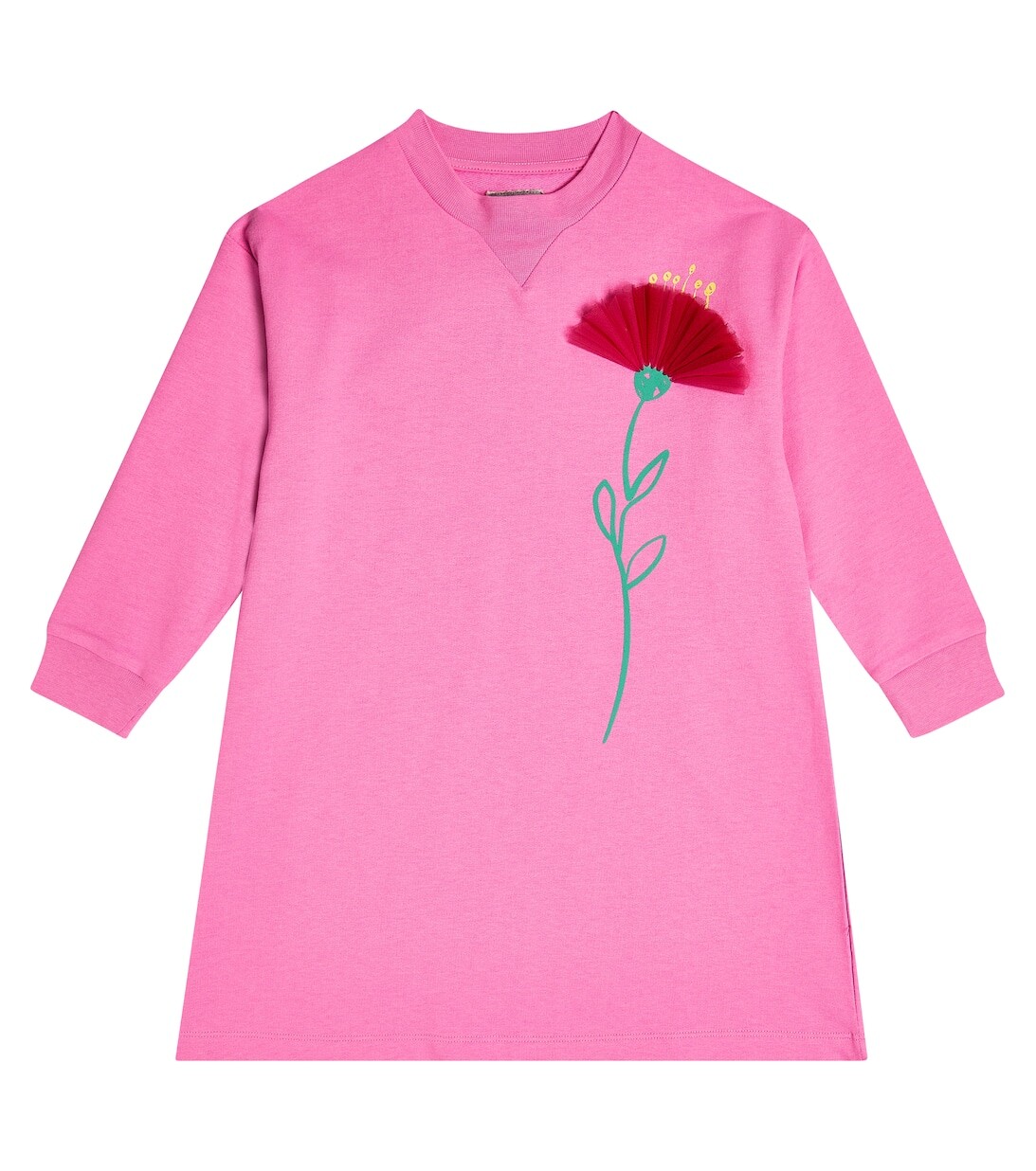 Платье из хлопкового джерси с цветочной аппликацией Il Gufo, розовый
Платье из хлопкового джерси с цветочной аппликацией Il Gufo, розовый