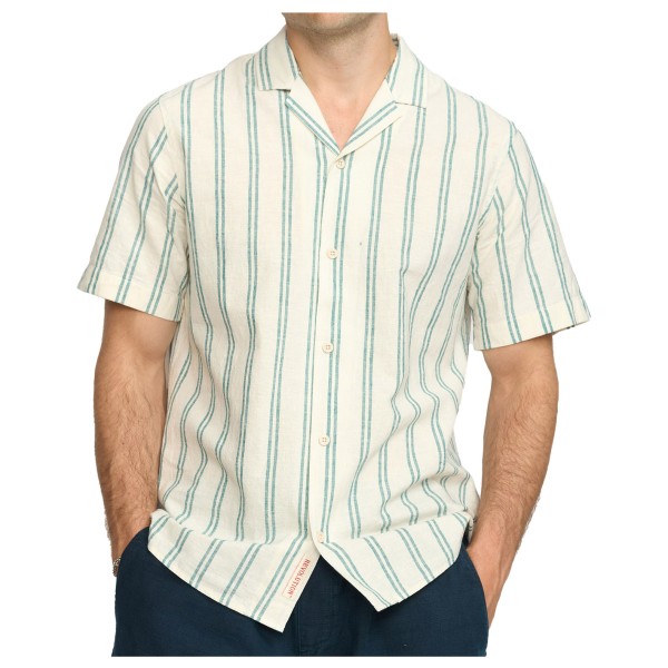 Рубашка из кубинского хлопка и льна с короткими рукавами. Revolution, Petrol 
Рубашка из кубинского хлопка и льна с короткими рукавами. Revolution, Petrol