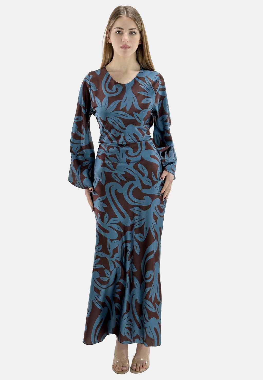 Повседневное платье Elara, коричневый 
Повседневное платье Elara, коричневый