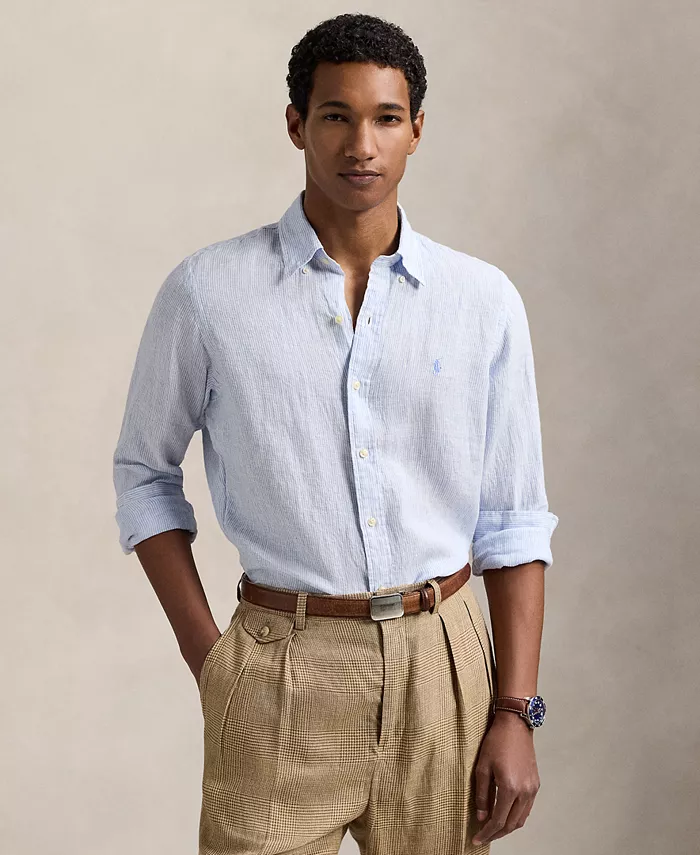 Мужская классическая льняная рубашка Polo Ralph Lauren, розовый
Мужская классическая льняная рубашка Polo Ralph Lauren, розовый