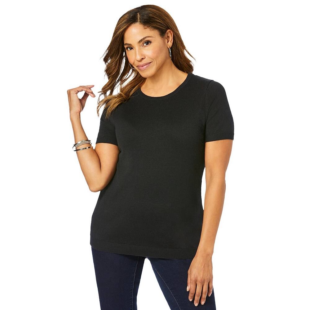 Женская рубашка с круглым вырезом Jessica London размера плюс, черный
Женская рубашка с круглым вырезом Jessica London размера плюс, черный