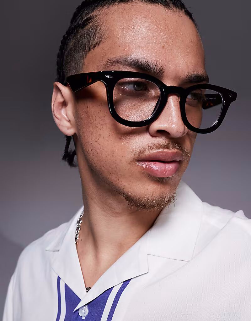 Очки ASOS DESIGN в массивной круглой оправе черепахового цвета с прозрачными линзами
Очки ASOS DESIGN в массивной круглой оправе черепахового цвета с прозрачными линзами