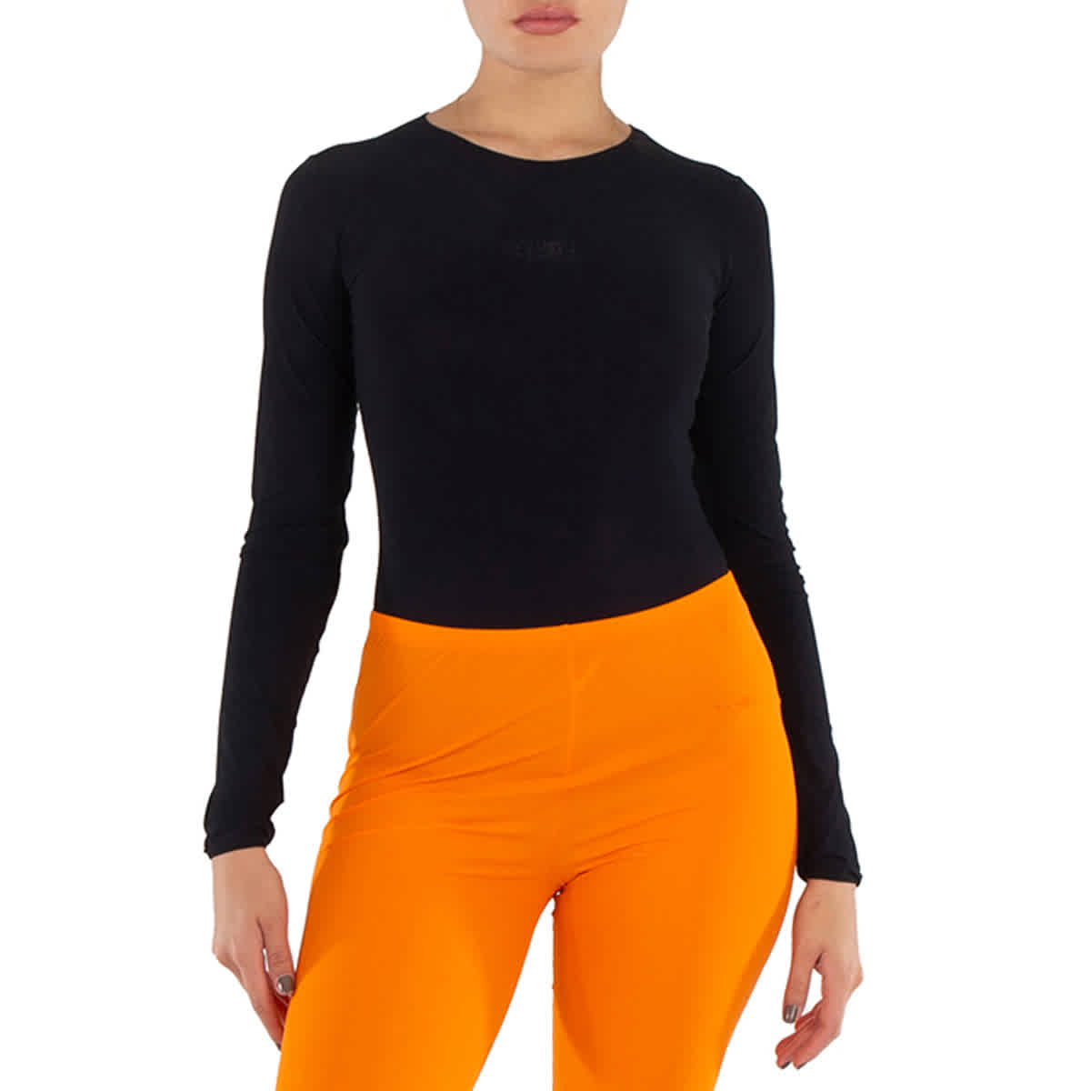 MM6 Maison Margiela Боди с длинными рукавами, черный
MM6 Maison Margiela Боди с длинными рукавами, черный