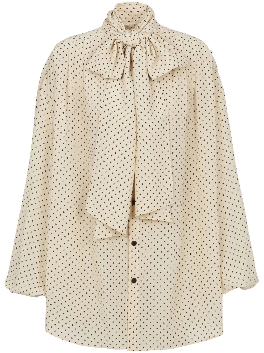 Шелковая блузка с бантом и принтом BALMAIN, нейтральный
Шелковая блузка с бантом и принтом BALMAIN, нейтральный