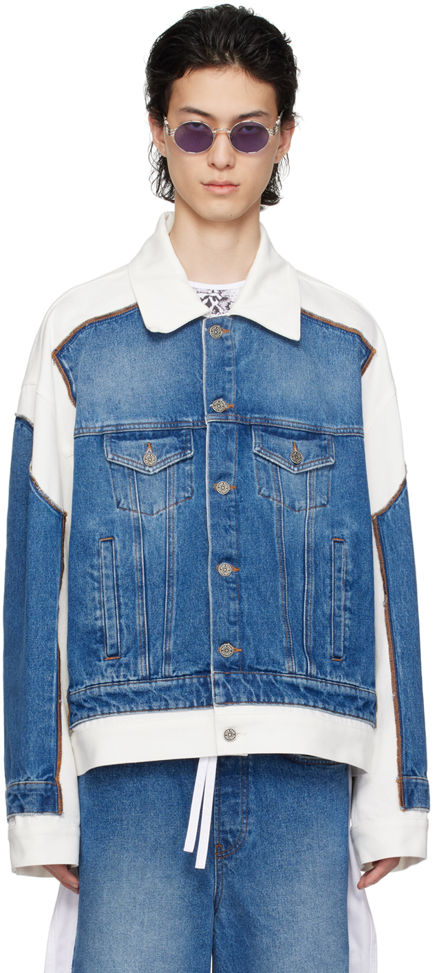 Сине-белая джинсовая куртка The Trompe L'œil Jean Paul Gaultier, Vintage blue/White
Сине-белая джинсовая куртка The Trompe L'œil Jean Paul Gaultier, Vintage blue/White
