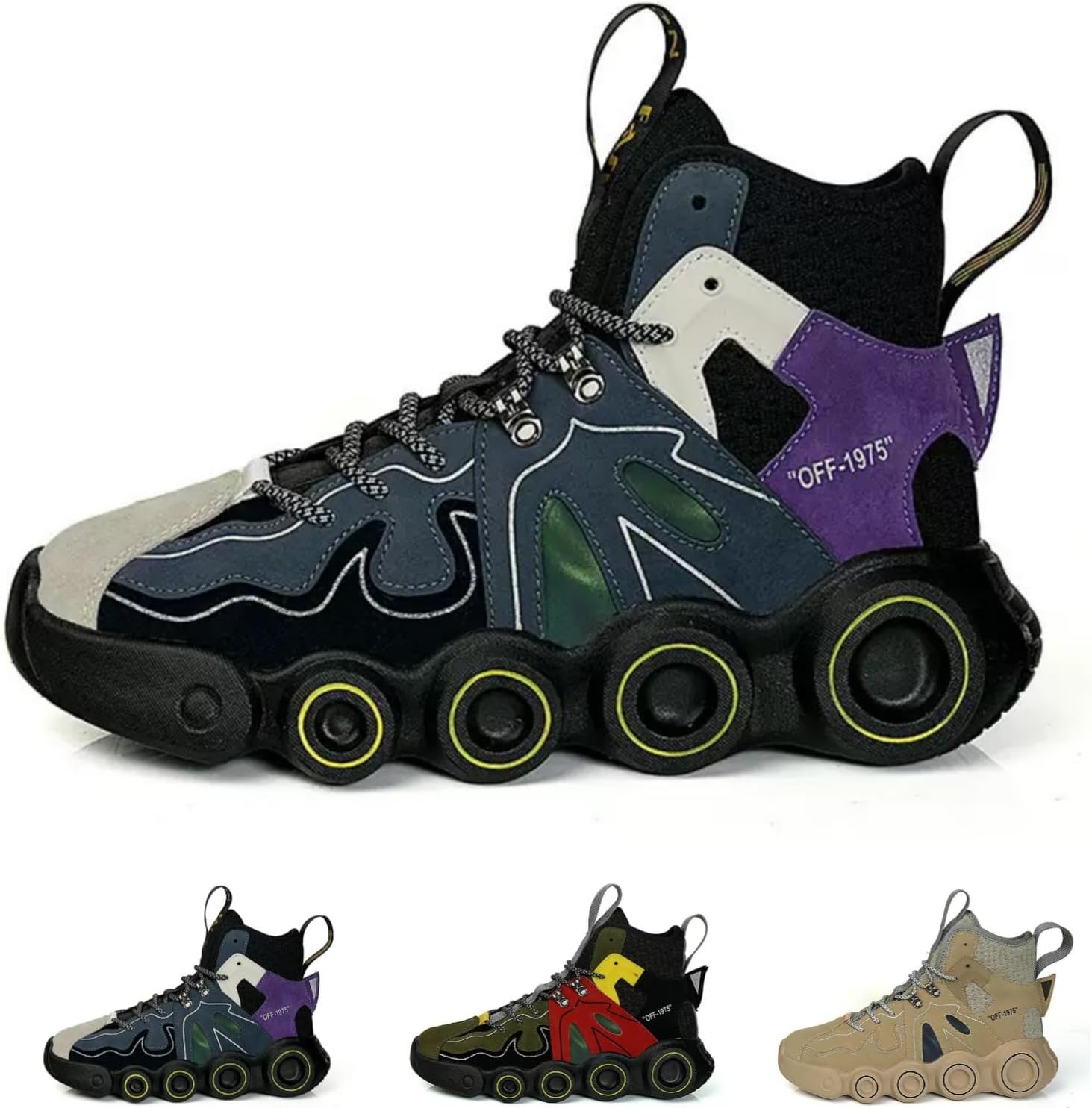 Мужские кроссовки MACEFIL Y2K с высокой подошвой, массивные, ретро-стиль, противоскользящие, дышащие, уличные, повседневные спортивные, Black&blue
Мужские кроссовки MACEFIL Y2K с высокой подошвой, массивные, ретро-стиль, противоскользящие, дышащие, уличные, повседневные спортивные, Black&blue