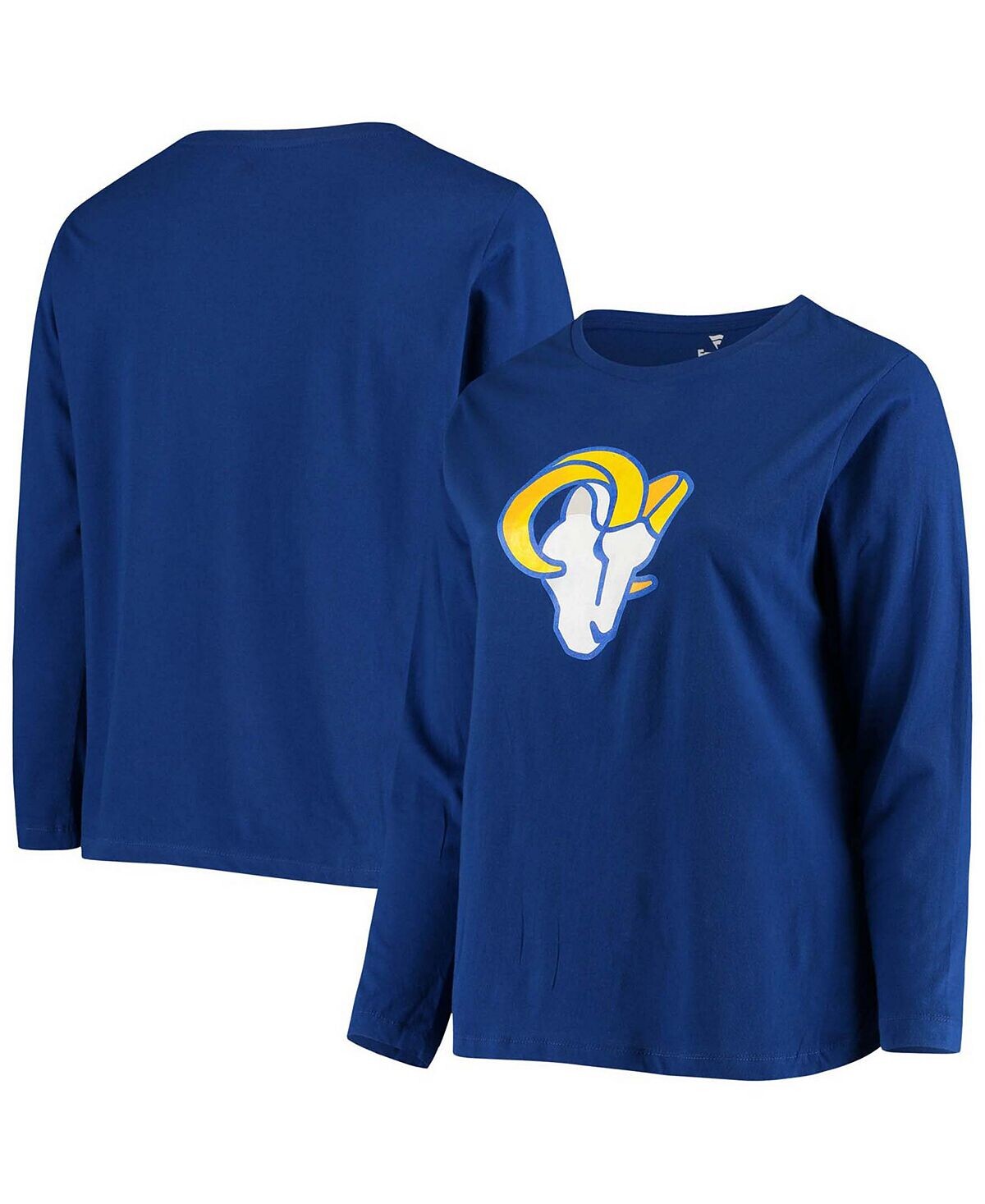 Женская футболка больших размеров с длинным рукавом и логотипом Royal Los Angeles Rams Primary Fanatics, синий
Женская футболка больших размеров с длинным рукавом и логотипом Royal Los Angeles Rams Primary Fanatics, синий