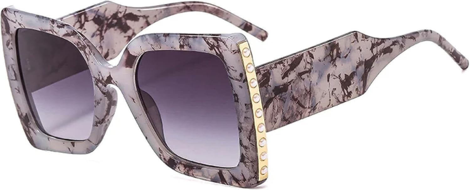 Модные солнцезащитные очки большого размера для женщин, ретро-стиль, роскошные, с жемчужной отделкой, двухцветные, с широкими дужками, солнцезащитные очки для мужчин, защита от УФ-излучения UV400 TVTBBVV, Gray Pattern Gray
Модные солнцезащитные очки большого размера для женщин, ретро-стиль, роскошные, с жемчужной отделкой, двухцветные, с широкими дужками, солнцезащитные очки для мужчин, защита от УФ-излучения UV400 TVTBBVV, Gray Pattern Gray