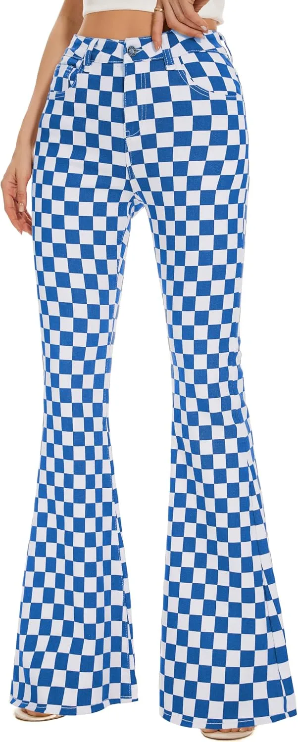 Женские джинсы Bell Bottom High Waisted Stretch с клетчатым принтом Odefou
Женские джинсы Bell Bottom High Waisted Stretch с клетчатым принтом Odefou