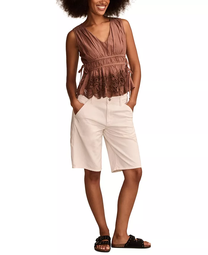 Женский топ без рукавов с драпировкой и завязками по бокам Lucky Brand, коричневый
Женский топ без рукавов с драпировкой и завязками по бокам Lucky Brand, коричневый