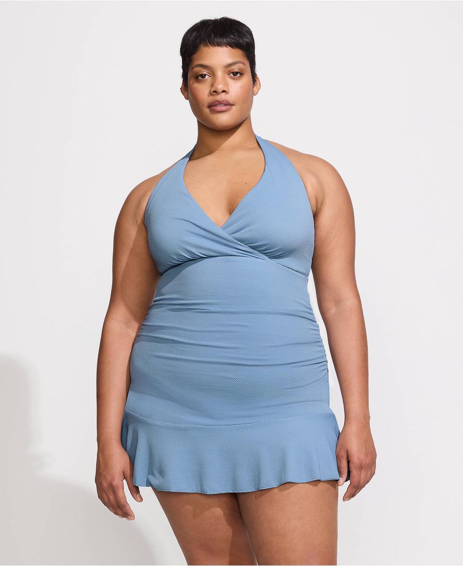 Женское мини-купальное платье-купальник из пике с бретелями через шею и оборками по низу Lands' End, Dusk sky
Женское мини-купальное платье-купальник из пике с бретелями через шею и оборками по низу Lands' End, Dusk sky