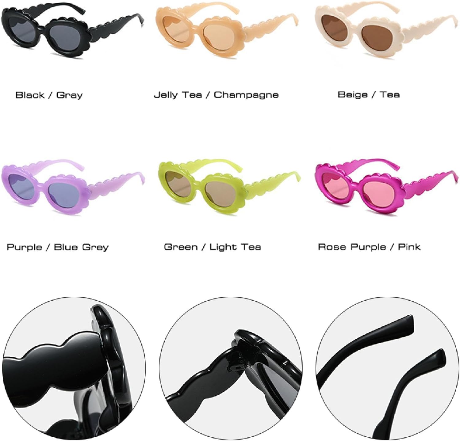 Овальные цветные солнцезащитные очки для женщин, модные фиолетово-зеленые, мужские солнцезащитные очки с защитой от УФ-излучения UV400, ретро-солнцезащитные очки VVTWSSW, Beige Brown
Овальные цветные солнцезащитные очки для женщин, модные фиолетово-зеленые, мужские солнцезащитные очки с защитой от УФ-излучения UV400, ретро-солнцезащитные очки VVTWSSW, Beige Brown