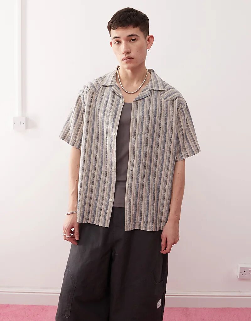 Wrangler – Повседневная рубашка из смеси хлопка и льна в полоску цвета индиго с узорчатой структурой
Wrangler – Повседневная рубашка из смеси хлопка и льна в полоску цвета индиго с узорчатой структурой