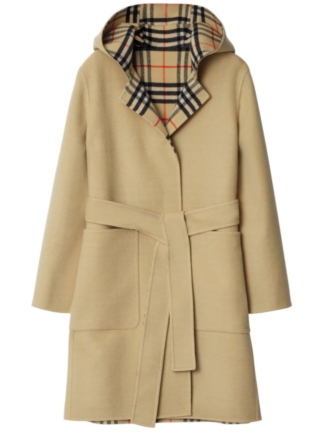 Burberry шерстяное пальто в клетку Vintage Check, нейтральный цвет 
Burberry шерстяное пальто в клетку Vintage Check, нейтральный цвет