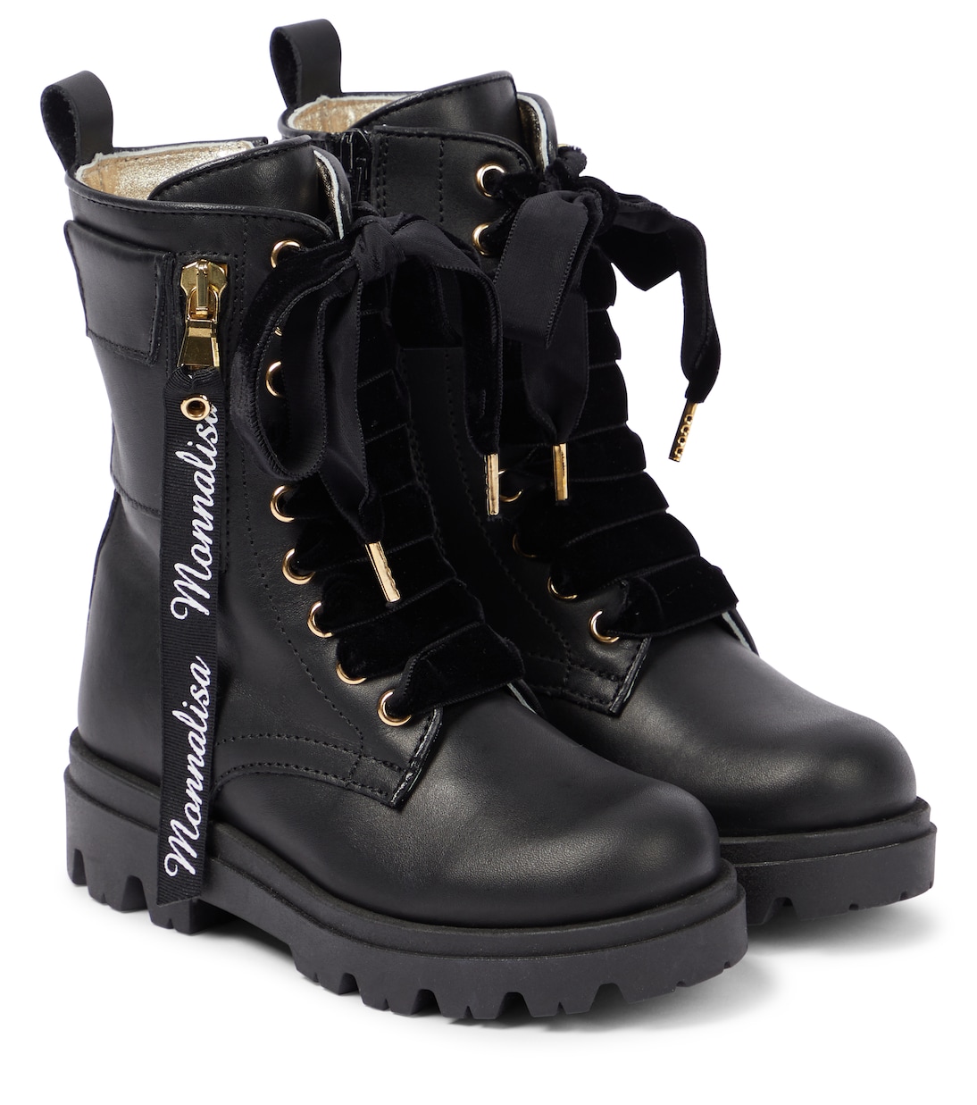 Ботильоны из кожи с бархатными завязками Monnalisa, Nero
Ботильоны из кожи с бархатными завязками Monnalisa, Nero