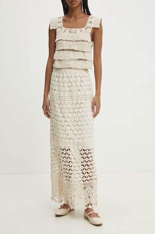 Хлопковая юбка Answear Lab, бежевый
Хлопковая юбка Answear Lab, бежевый