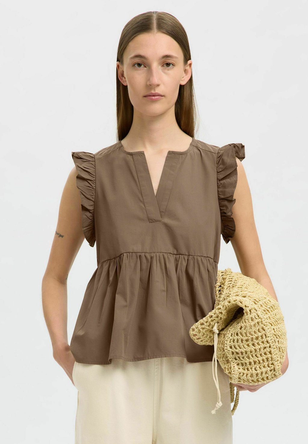 Блуза SLFBLAIR-IDA Selected Femme, коричневый
Блуза SLFBLAIR-IDA Selected Femme, коричневый