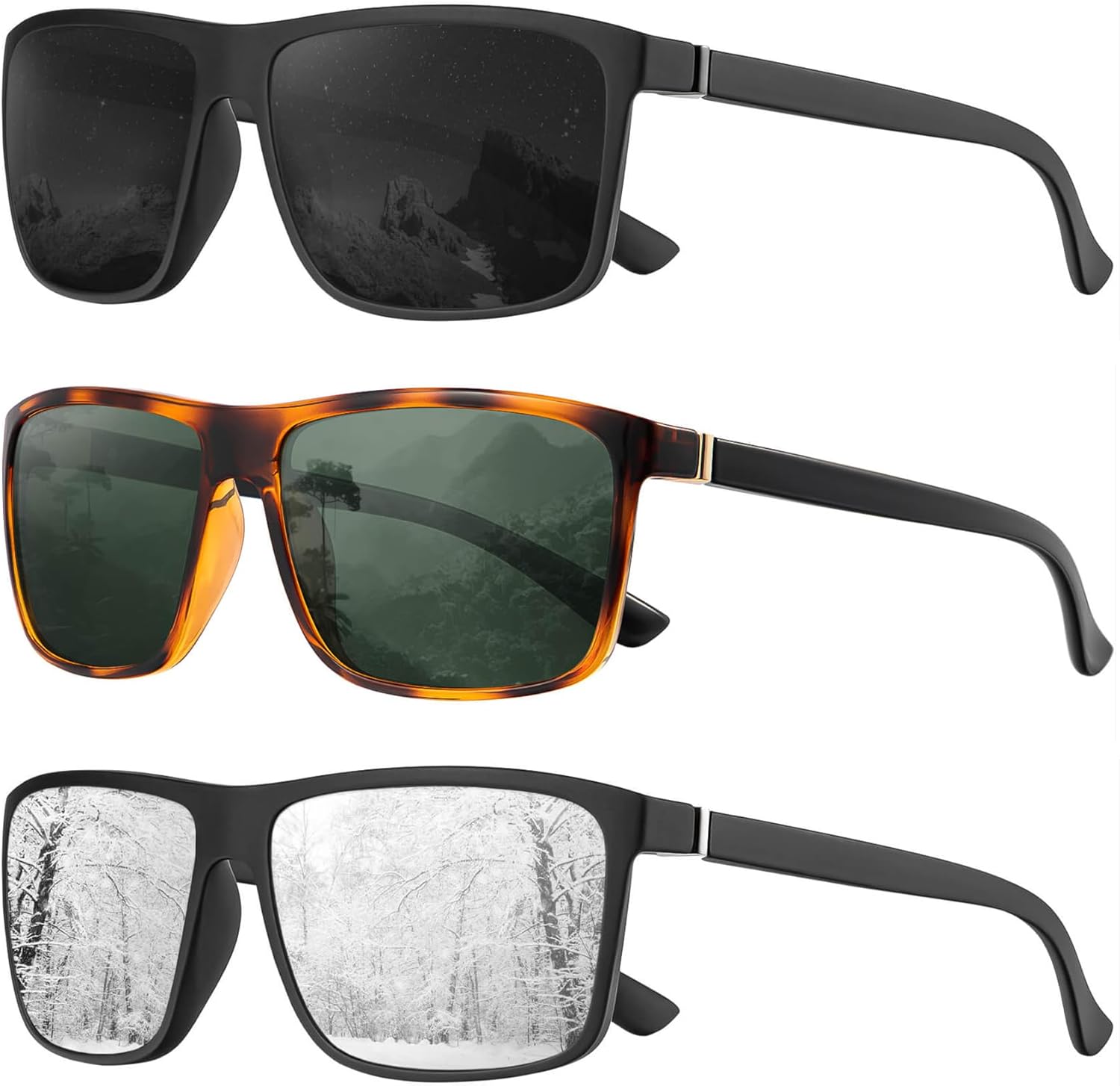 Поляризованные солнцезащитные очки KALIYADI для мужчин и женщин, мужские солнцезащитные очки с защитой от УФ-излучения для вождения, рыбалки, гольфа (3 шт.), (3 Pack) Black/Silver/Black&g15
Поляризованные солнцезащитные очки KALIYADI для мужчин и женщин, мужские солнцезащитные очки с защитой от УФ-излучения для вождения, рыбалки, гольфа (3 шт.), (3 Pack) Black/Silver/Black&g15