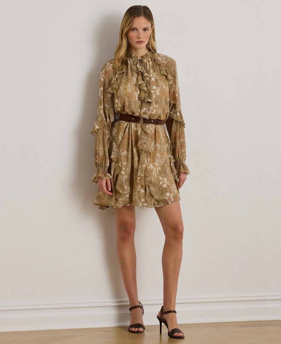 Женское платье из жоржета с короткими рукавами Lauren Ralph Lauren, Cream Multi
Женское платье из жоржета с короткими рукавами Lauren Ralph Lauren, Cream Multi