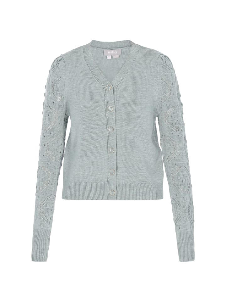 Usha Женский кардиган цвета шалфея
Usha Женский кардиган цвета шалфея