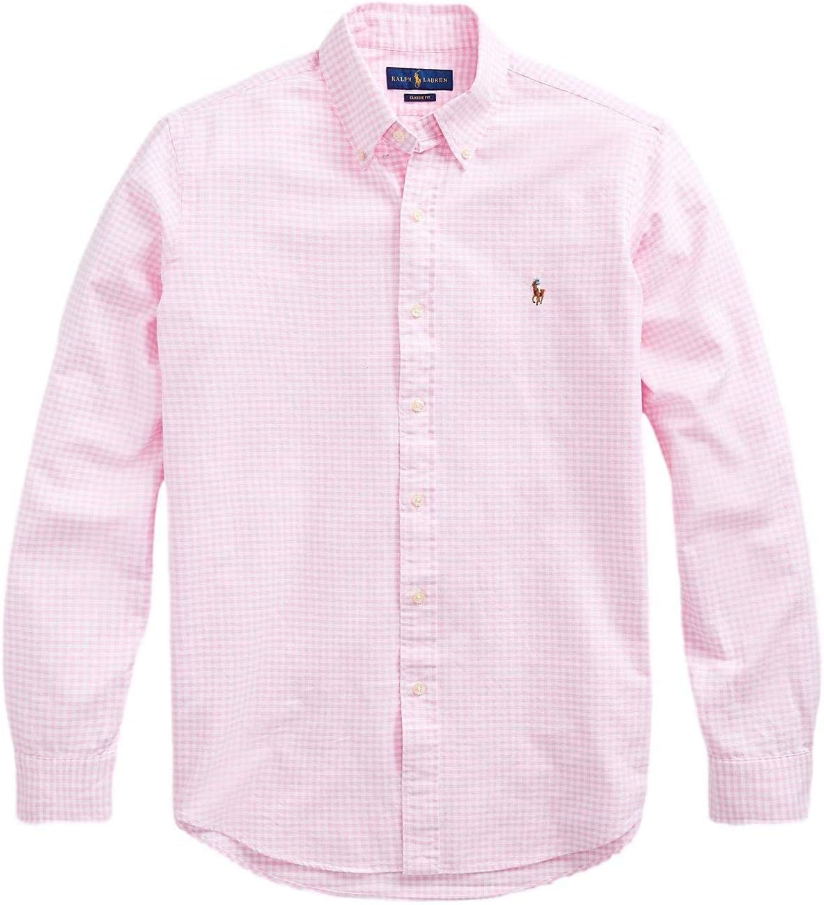 POLO RALPH LAUREN Мужская классическая оксфордская рубашка с длинным рукавом, Gingham Pink/White
POLO RALPH LAUREN Мужская классическая оксфордская рубашка с длинным рукавом, Gingham Pink/White