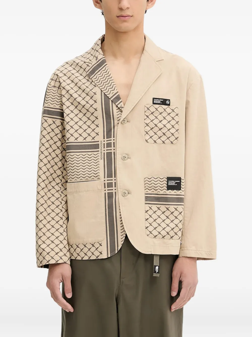 Куртка с карманами и узором Neighborhood, нейтральный
Куртка с карманами и узором Neighborhood, нейтральный