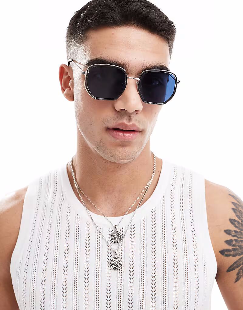 Круглые солнцезащитные очки из серого кристального металла с синими линзами Asos Design, Серый, Круглые солнцезащитные очки из серого кристального металла с синими линзами Asos Design
Круглые солнцезащитные очки из серого кристального металла с синими линзами Asos Design, Серый, Круглые солнцезащитные очки из серого кристального металла с синими линзами Asos Design