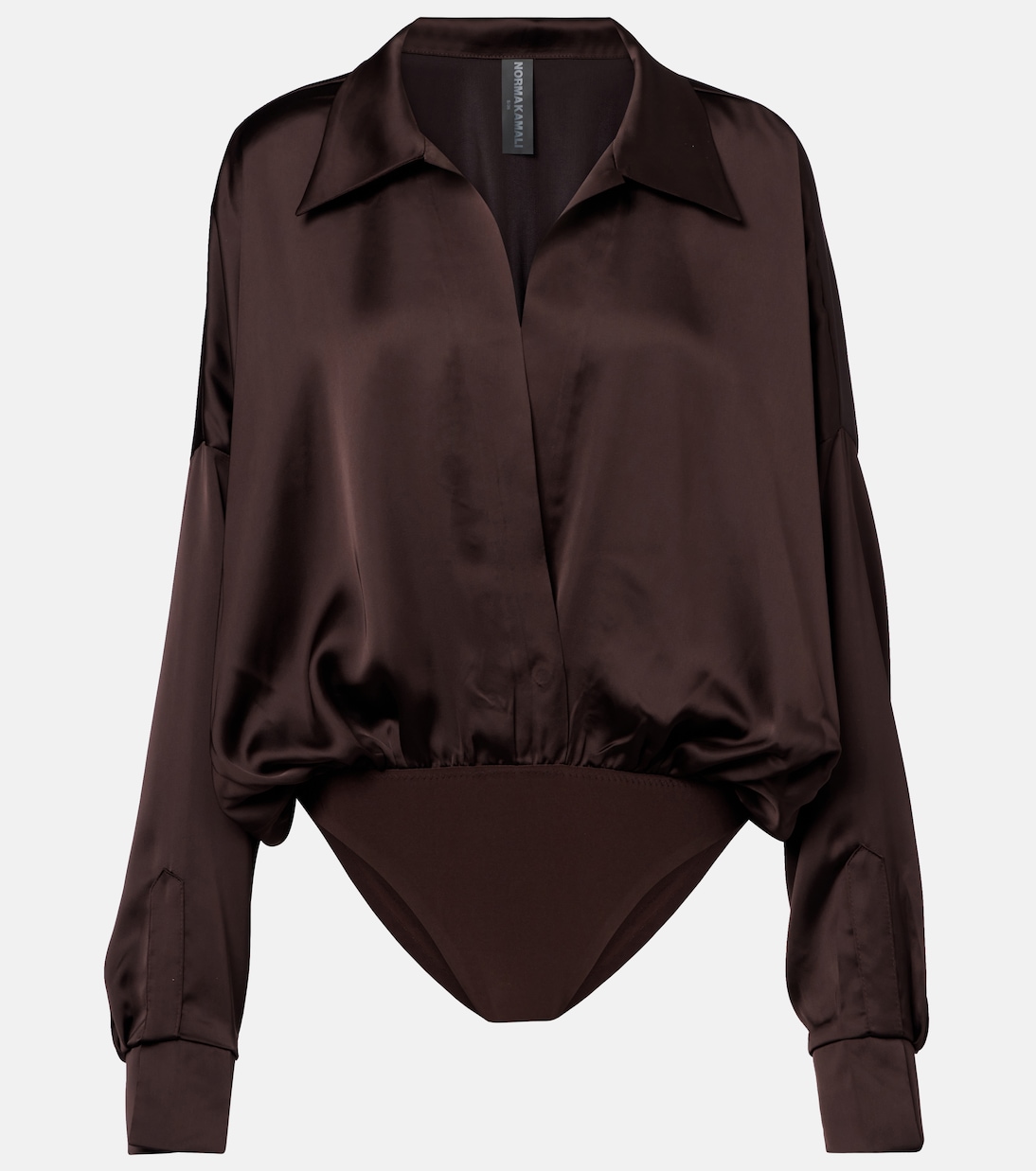 Атласный боди Norma Kamali, коричневый
Атласный боди Norma Kamali, коричневый