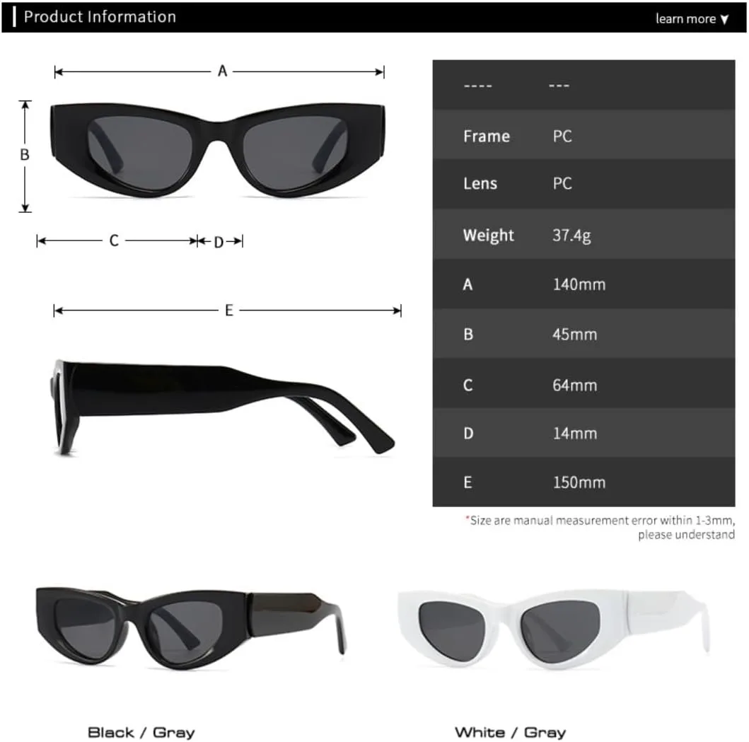 Винтажные женские солнцезащитные очки класса люкс "кошачий глаз", мужские модные солнцезащитные очки с защитой от УФ-излучения UV400 UATXTAU, Black Gray
Винтажные женские солнцезащитные очки класса люкс "кошачий глаз", мужские модные солнцезащитные очки с защитой от УФ-излучения UV400 UATXTAU, Black Gray