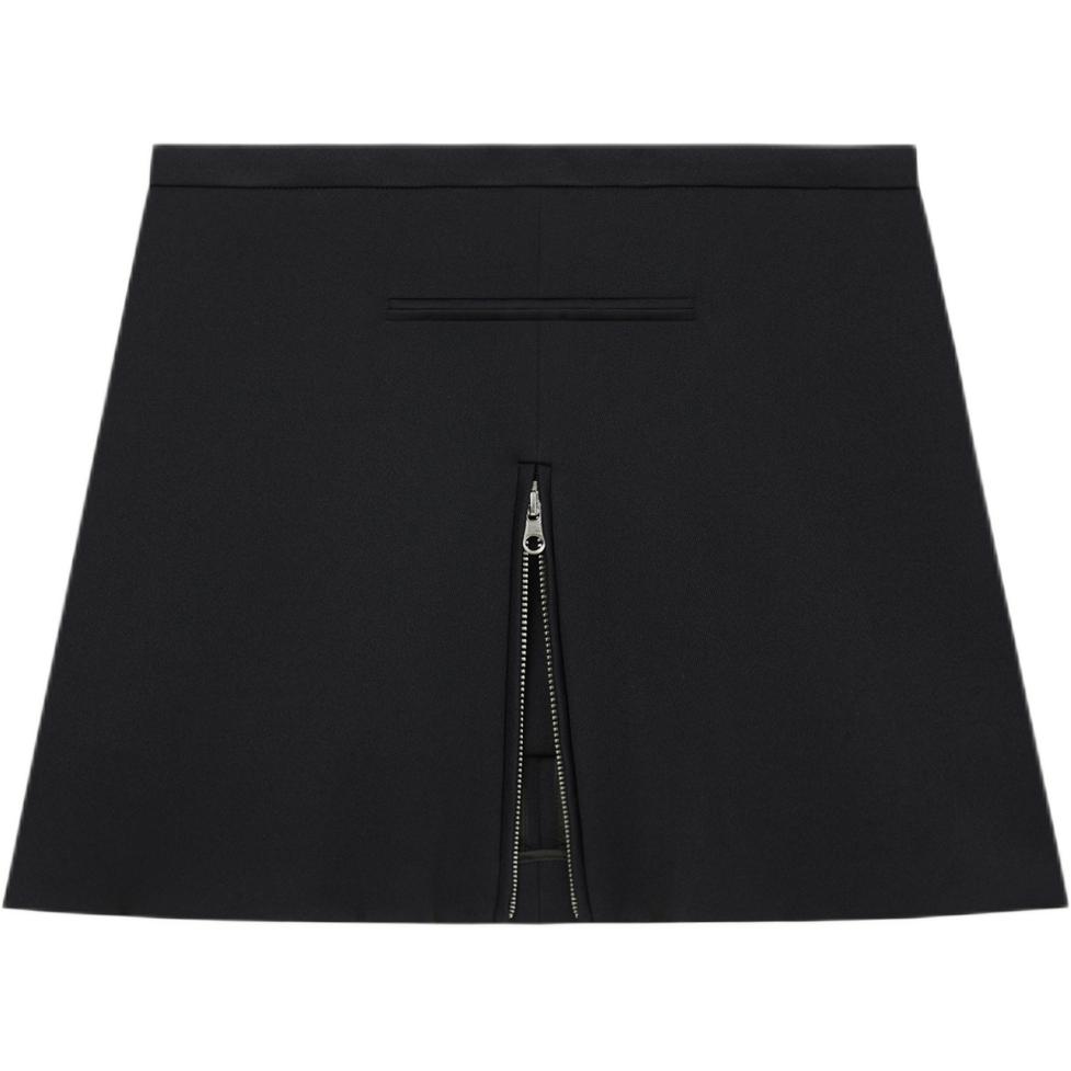 Куррэж Мид Райс с застежкой-молнией детализированная твилловая мини-юбка COURREGES, BLACK/Черный 
Куррэж Мид Райс с застежкой-молнией детализированная твилловая мини-юбка COURREGES, BLACK/Черный