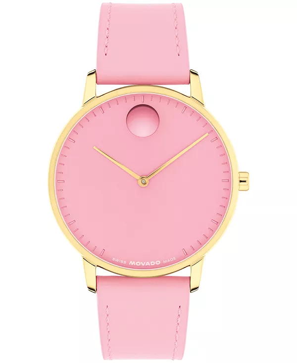 Швейцарские кварцевые часы унисекс с розовым кожаным ремешком, 39 мм Movado, pink
Швейцарские кварцевые часы унисекс с розовым кожаным ремешком, 39 мм Movado, pink