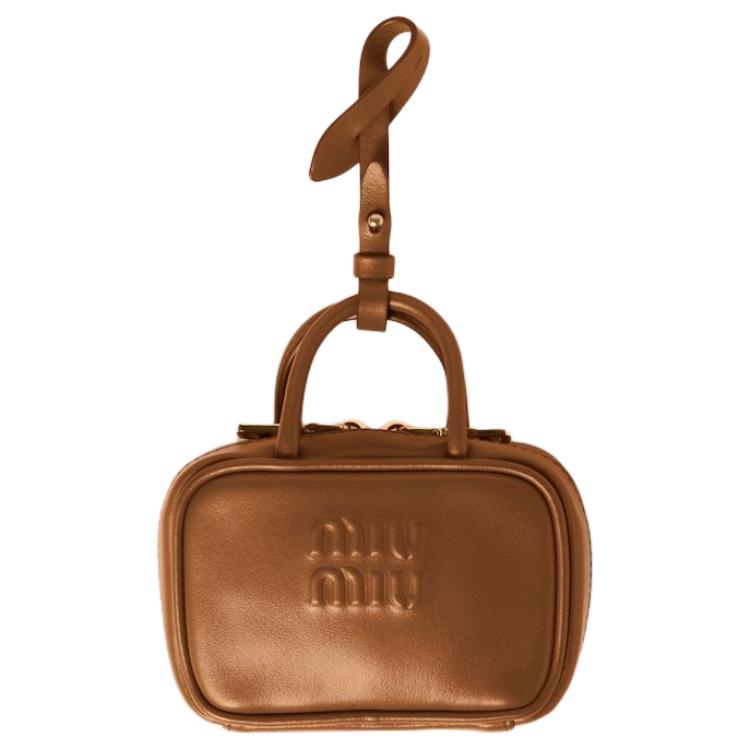 MIU MIU Кожаный аксессуар для сумки женский коричневый, Brown 
MIU MIU Кожаный аксессуар для сумки женский коричневый, Brown