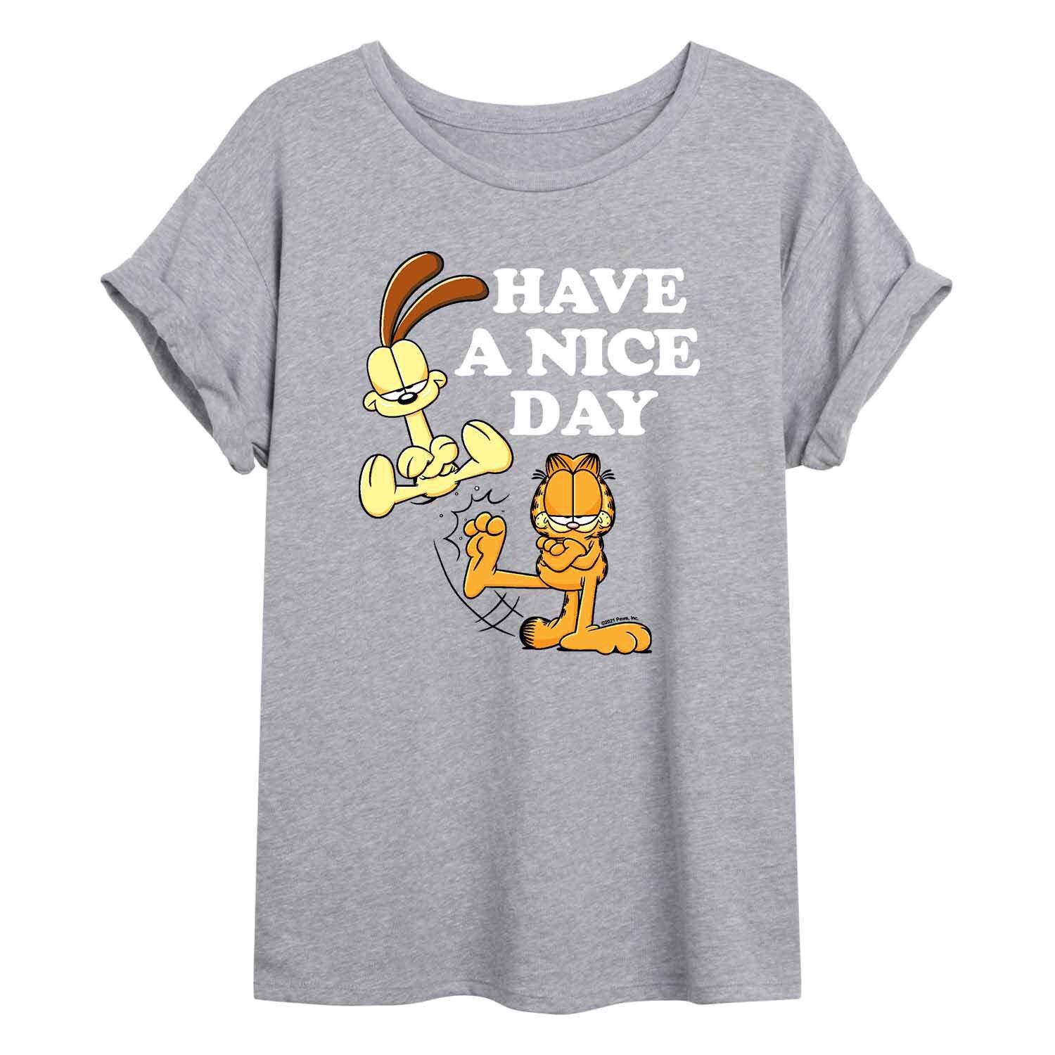 Струящаяся футболка Garfield для юниоров с надписью «Have A Nice Day» Licensed Character
Струящаяся футболка Garfield для юниоров с надписью «Have A Nice Day» Licensed Character