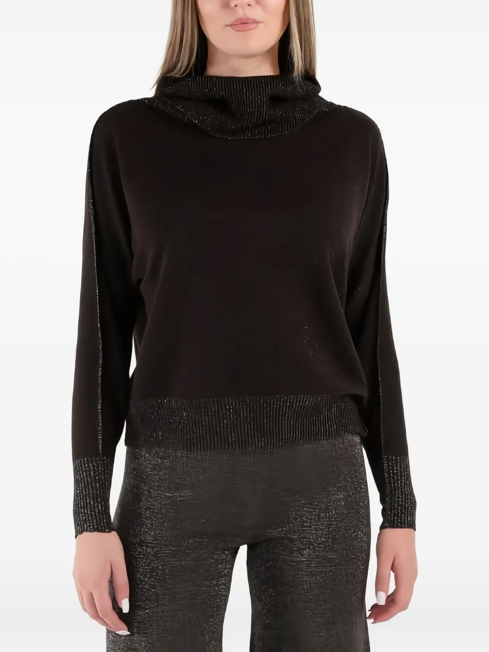 Свитер с воротником-гольф D.Exterior, черный
Свитер с воротником-гольф D.Exterior, черный