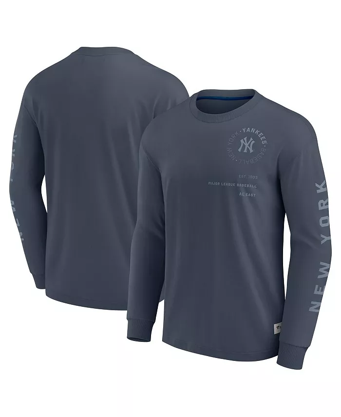 Мужская синяя тонированная футболка New York Yankees Elements Future Ground с длинным рукавом Fanatics
Мужская синяя тонированная футболка New York Yankees Elements Future Ground с длинным рукавом Fanatics