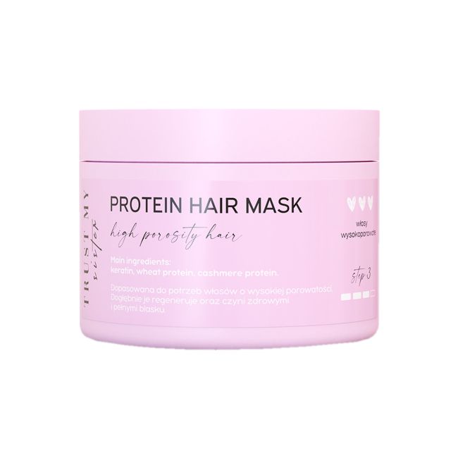 Протеиновая маска для волос с высокой пористостью Trust My Sister, 200 мл
Протеиновая маска для волос с высокой пористостью Trust My Sister, 200 мл