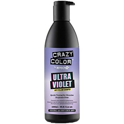 By Renbow Ultra Violet Шампунь против желтого цвета, 1000 мл, Crazy Color
By Renbow Ultra Violet Шампунь против желтого цвета, 1000 мл, Crazy Color