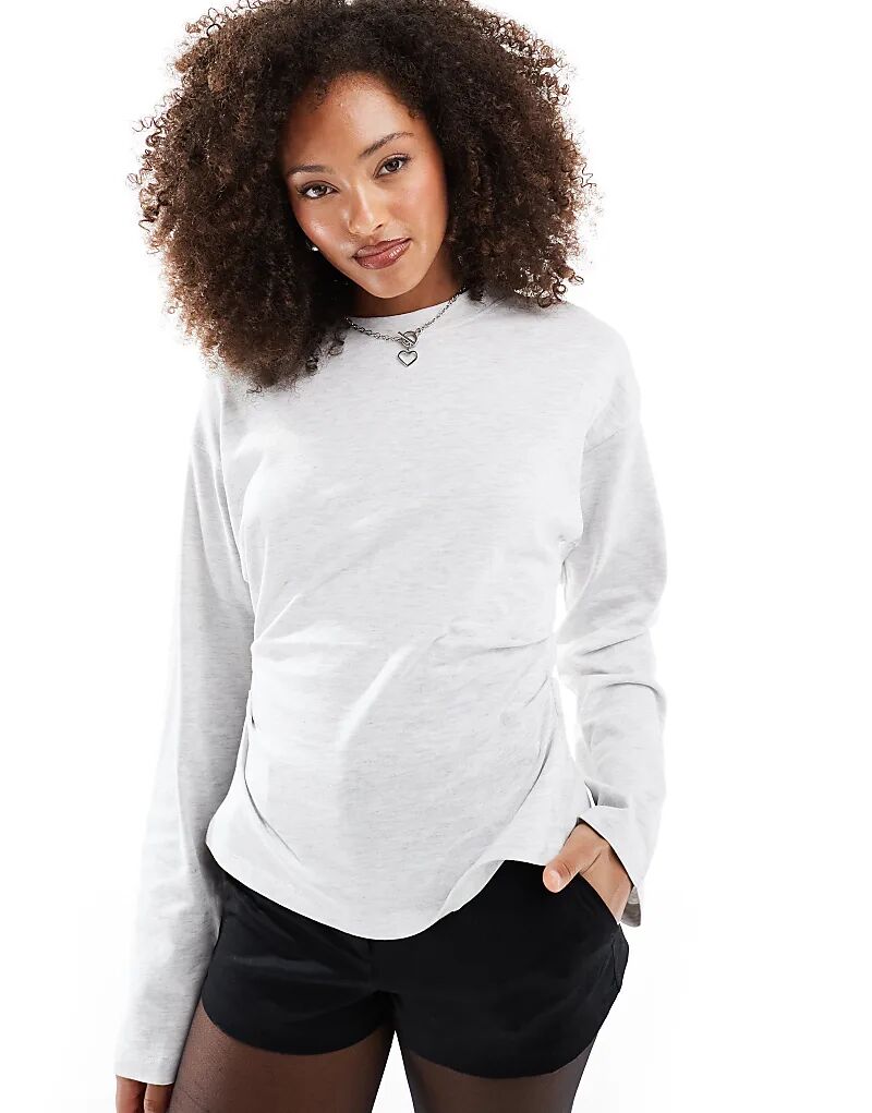 Футболка с длинными рукавами и корсетной талией цвета ледяной меланж ASOS DESIGN
Футболка с длинными рукавами и корсетной талией цвета ледяной меланж ASOS DESIGN