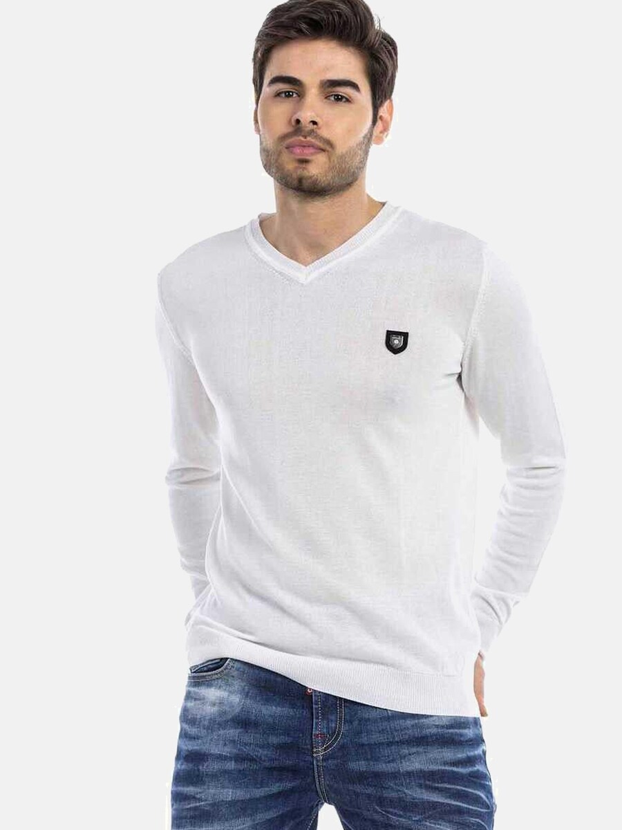 Свитер с v-образным вырезом CIPO & BAXX Sweater, белый
Свитер с v-образным вырезом CIPO & BAXX Sweater, белый