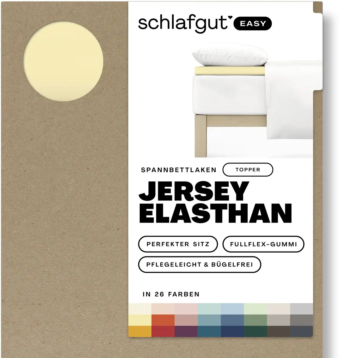 Простыня Schlafgut "EASY Jersey Elastane Topper", СДЕЛАНО В ЗЕЛЕНОМ цвете от OEKO-TEX 90-100х200-220 см, 1 шт., цвет Yellow Mid
Простыня Schlafgut "EASY Jersey Elastane Topper", СДЕЛАНО В ЗЕЛЕНОМ цвете от OEKO-TEX 90-100х200-220 см, 1 шт., цвет Yellow Mid