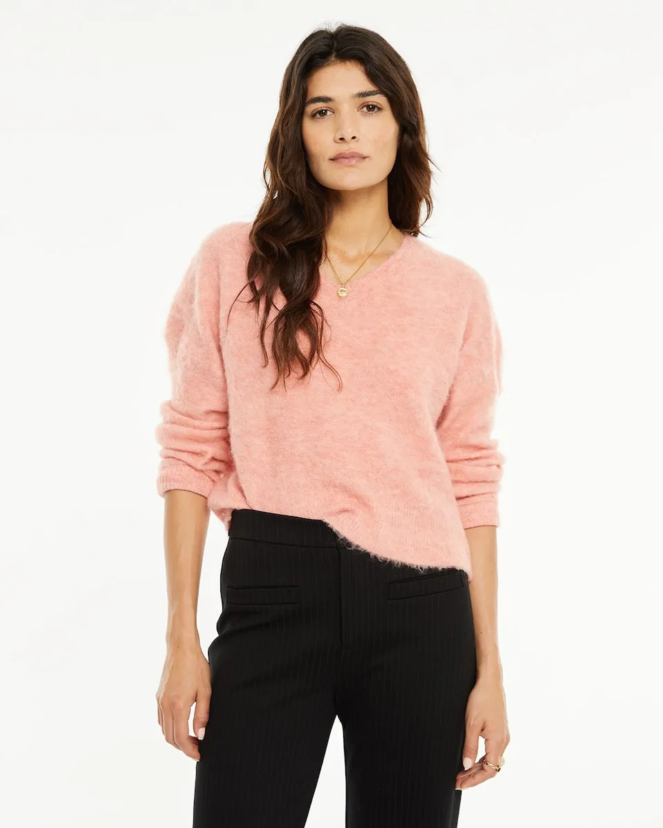 Женский джемпер с V-образным вырезом и текстурой из ворса System Action, светло-розовый
Женский джемпер с V-образным вырезом и текстурой из ворса System Action, светло-розовый