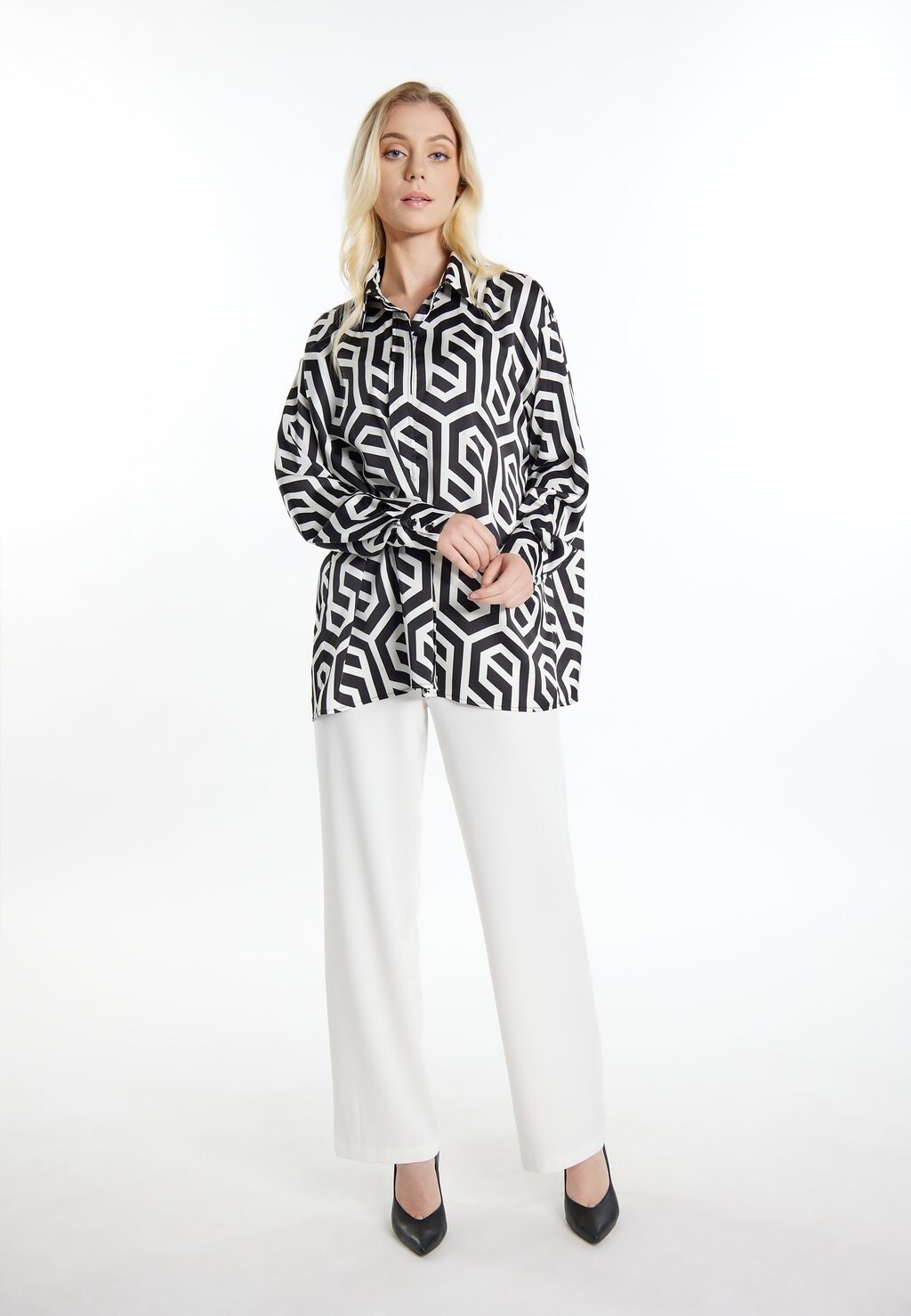 Блузка на пуговицах DreiMaster, черный
Блузка на пуговицах DreiMaster, черный