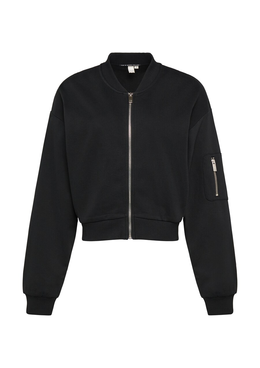 Толстовка с капюшоном на молнии QS, черный
Толстовка с капюшоном на молнии QS, черный