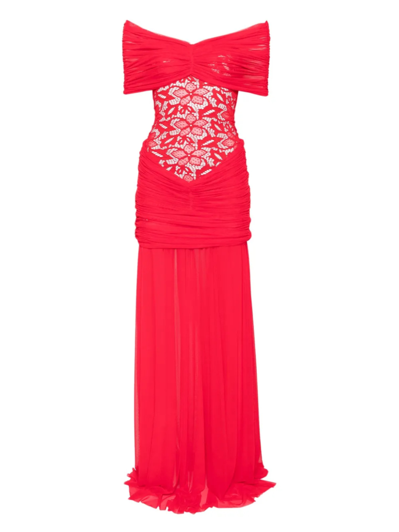 Длинное платье с драпировкой, украшенное кружевом Atu Body Couture, красный
Длинное платье с драпировкой, украшенное кружевом Atu Body Couture, красный