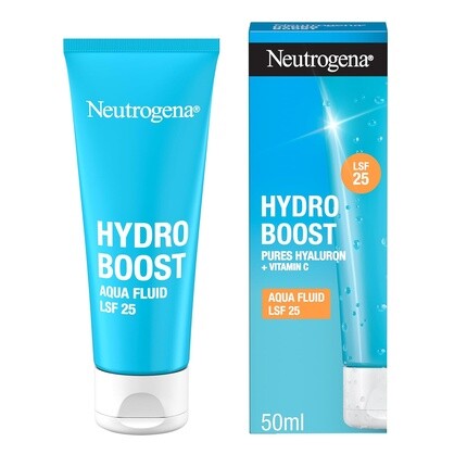 Neutrogena Hydro Boost Aqua Fluid SPF 25 50мл - Легкий крем для лица с гиалуроновой кислотой и витамином С для интенсивного увлажнения