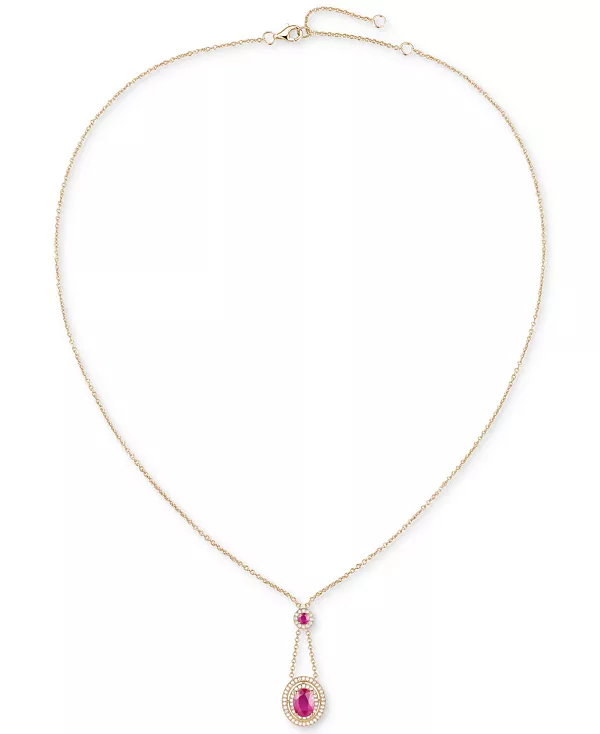 Ожерелье-Лариат с рубинами (1,5 карата) и бриллиантами (1/3 карата) из 14-каратного золота, 16-18 дюймов Macy'S, ruby
Ожерелье-Лариат с рубинами (1,5 карата) и бриллиантами (1/3 карата) из 14-каратного золота, 16-18 дюймов Macy'S, ruby
