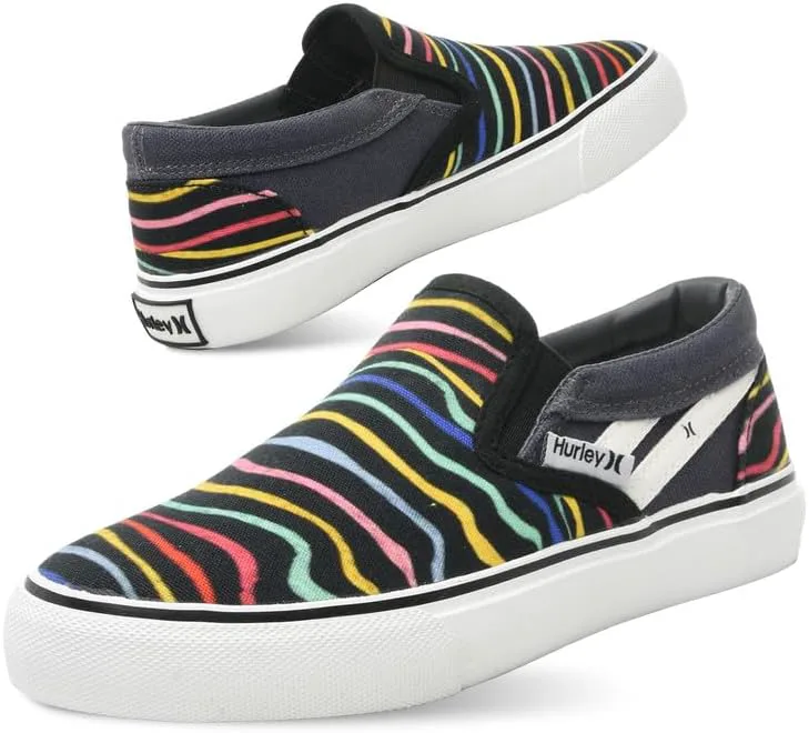 Детские слипоны Hurley из холщовой ткани для скейтбординга для мальчиков и девочек - легкие низкие кроссовки для скейтбординга для детей, мультиколор
Детские слипоны Hurley из холщовой ткани для скейтбординга для мальчиков и девочек - легкие низкие кроссовки для скейтбординга для детей, мультиколор